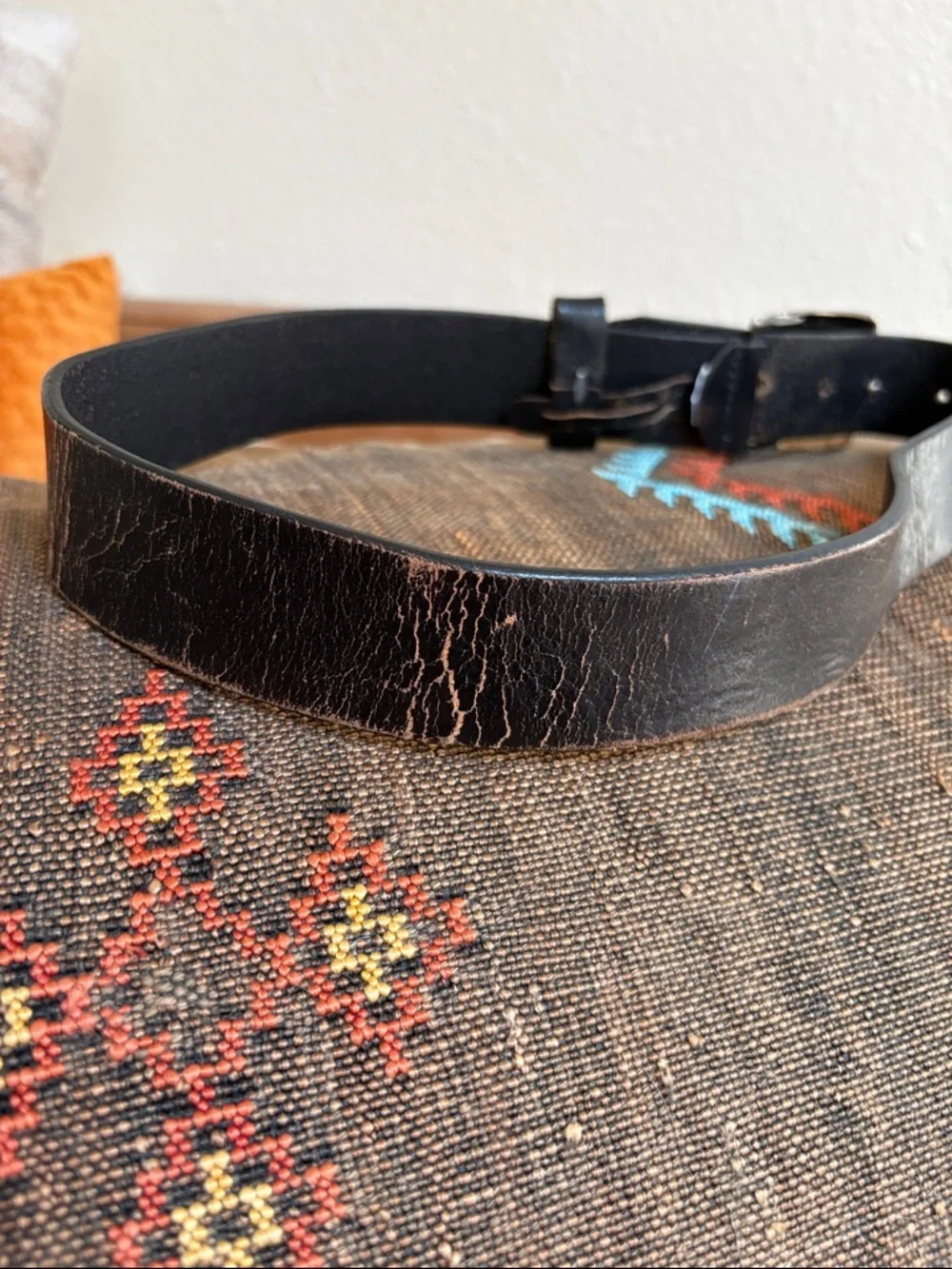 Vintage Phat Farm New York Metal Buckle Leather Belt